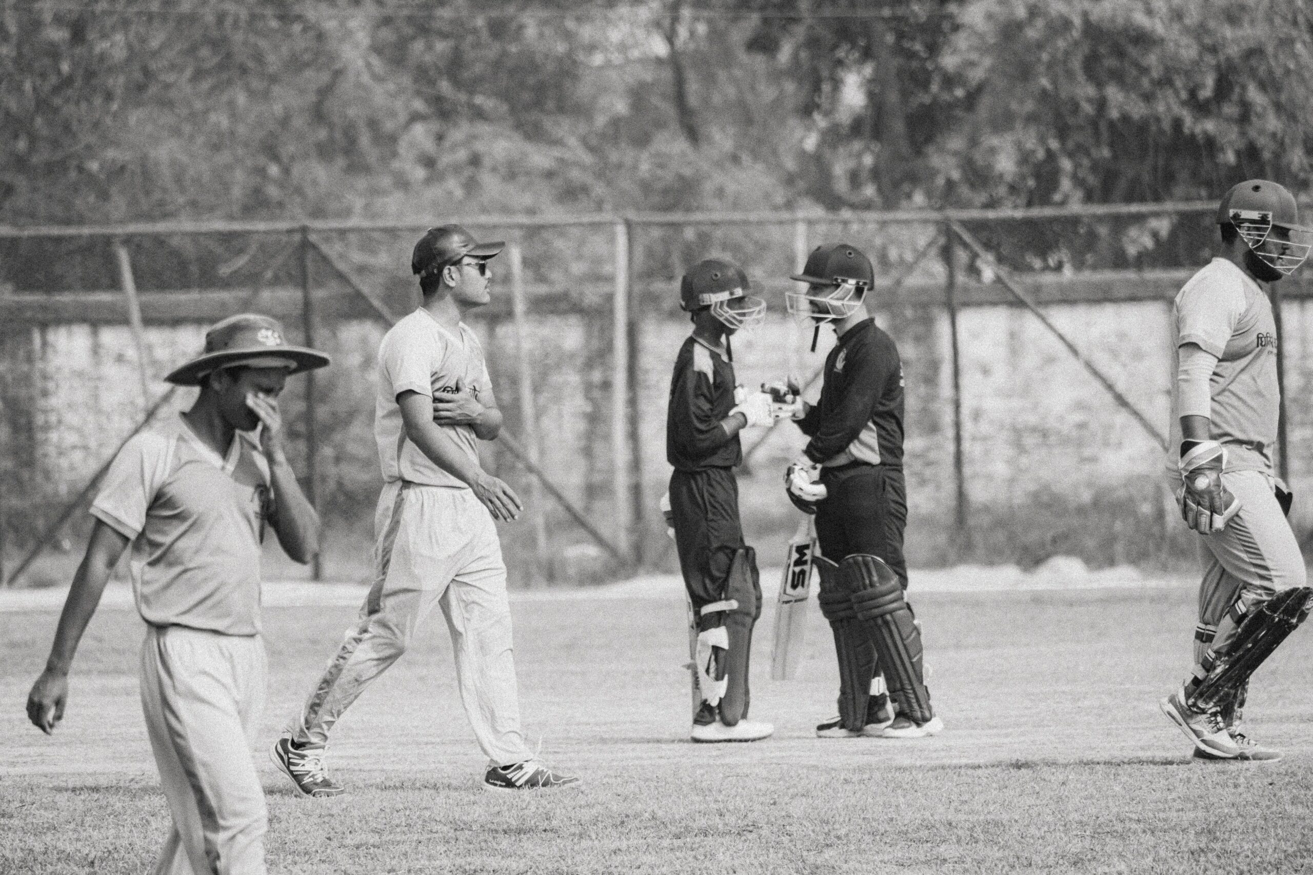 conversation between two cricket players